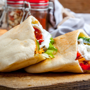 Pitta Bread and Salad